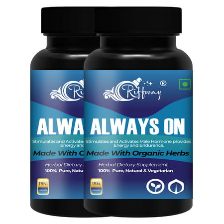 Always On Health Wellness Energy Capsule For Men For Strength & Power 100% Ayurvedic (45 Capsules)