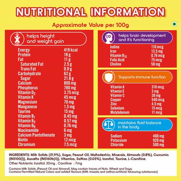 Complan Nutrition Drink Kesar Badam 500G Jar