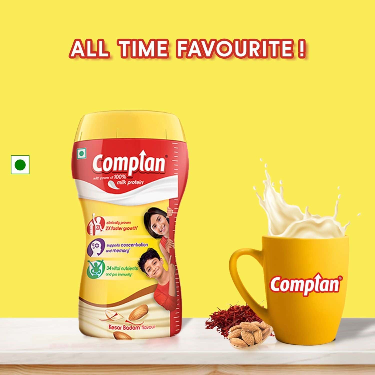 Buy COMPLAN NUTRITION AND HEALTH DRINK KESAR BADAM 500G, JAR Online
