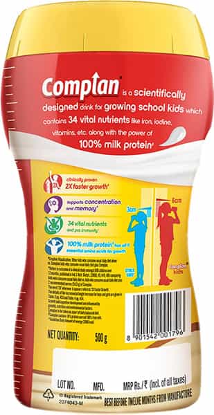 Complan Nutrition Drink Kesar Badam 500G Jar