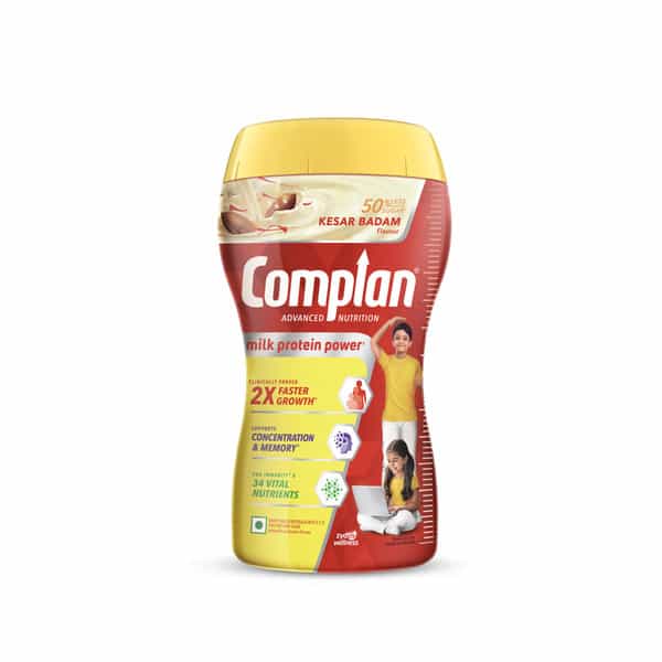 Complan Nutrition Drink Kesar Badam 500G Jar