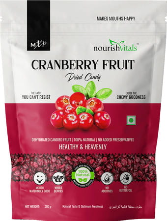 Nourishvitals Healthy Munching Combo Pumpkin And Sunflower Cranberry Fruit Dried Candy (200gm Each)