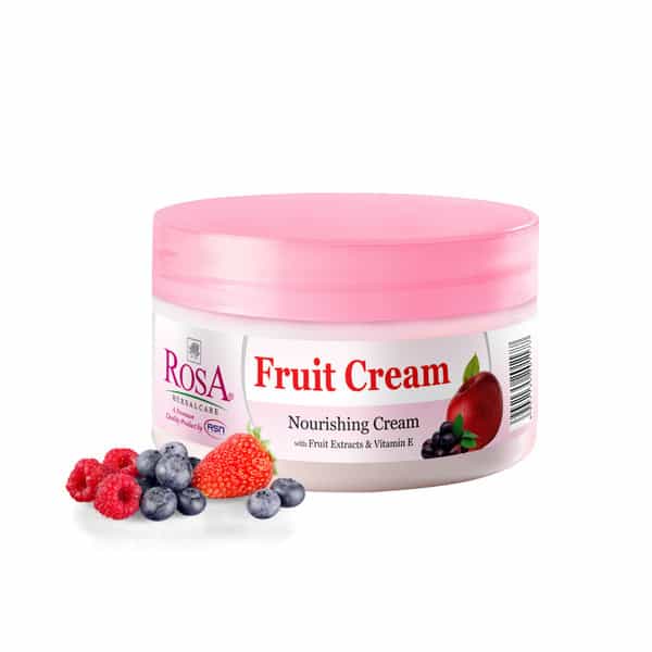 Rosa Fruit Cream With Mix Fruits & Vitamin E I Moisturizing & Hydrating For Skin I Pack Of 2*100Ml