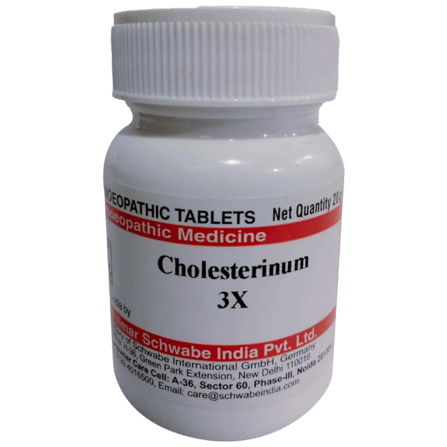 Dr. Willmar Schwabe India Cholesterinum Trituration Tablet 3x 20 No's