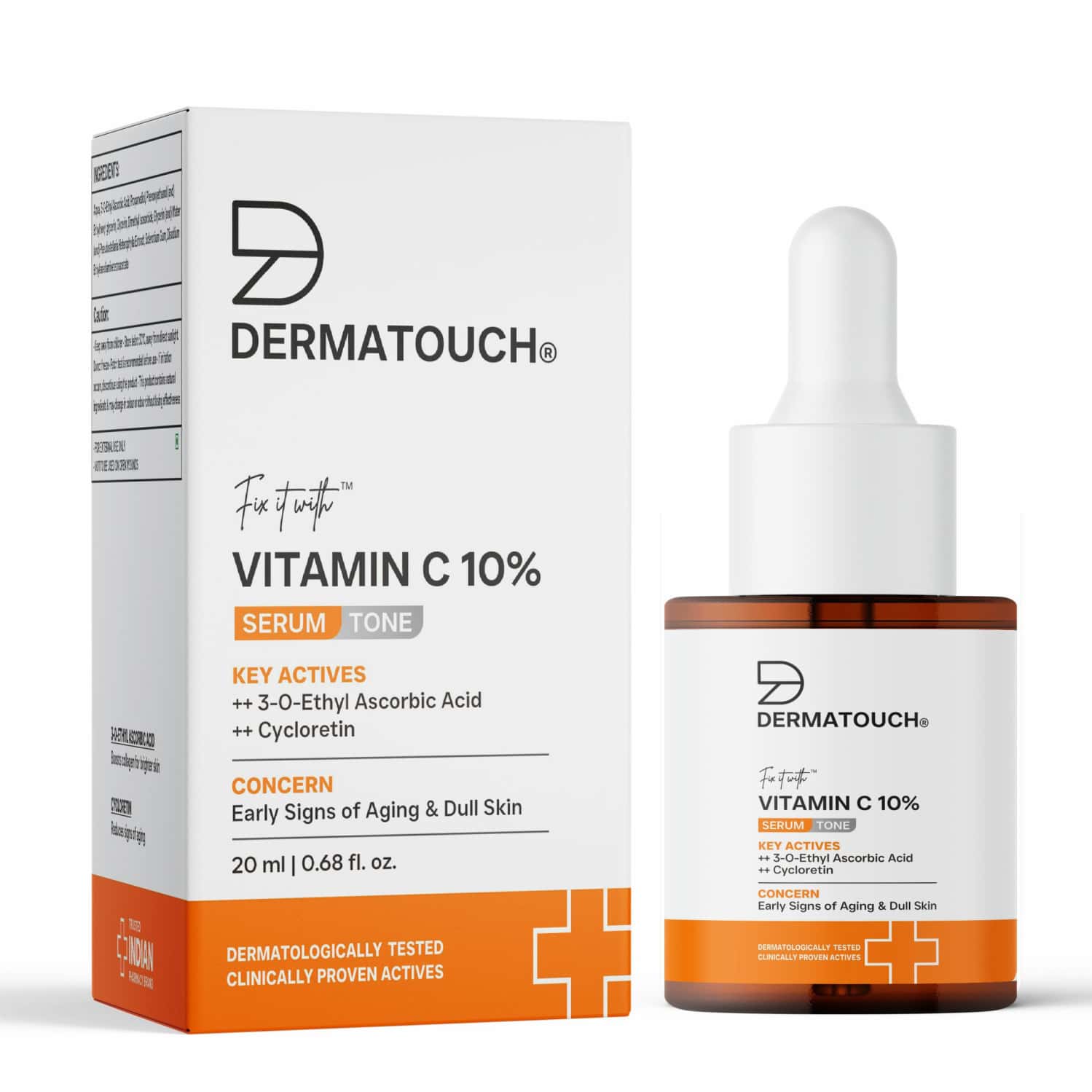 Dermatouch Vitamin C 10% Serum With Cycloretin - Brightening | Firming & Anti-aging Serum - 20ml
