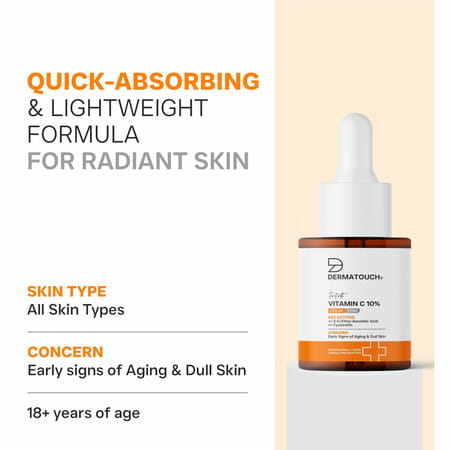 Dermatouch Vitamin C 10% Serum With Cycloretin - Brightening | Firming & Anti-Aging Serum - 20ml
