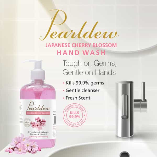 Pearldew Japanese Cherry Blossom Hand Wash 500 Ml | Neem & Tulsi (Pack Of 2)