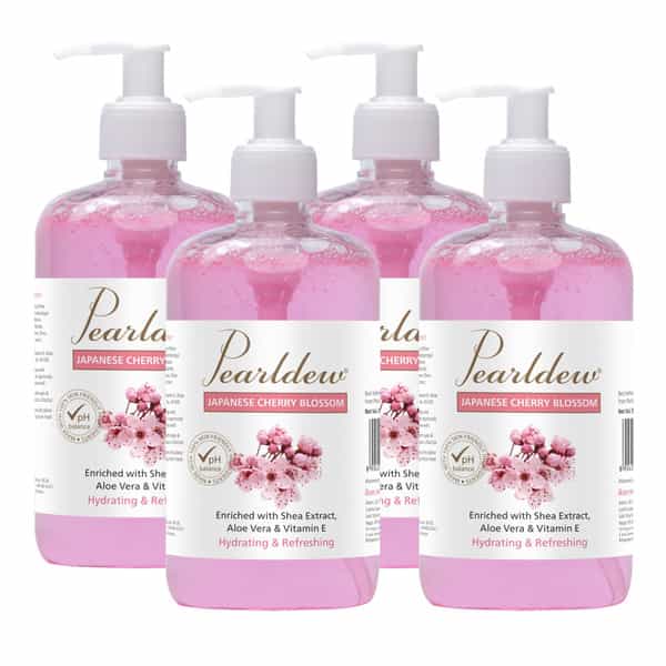 Pearldew Japanese Cherry Blossom Hand Wash 500 Ml | Neem & Tulsi (Pack Of 2)