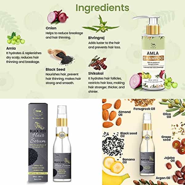 Tnw The Natural Wash Amla Shampoo & Black Seed Hair Serum