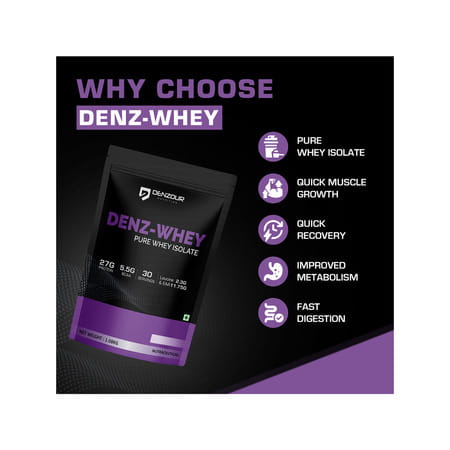 Denzour Nutrition Denz - Whey Isolate Protein Powder Recovery & Strength | French Vanilla | 1.08Kg