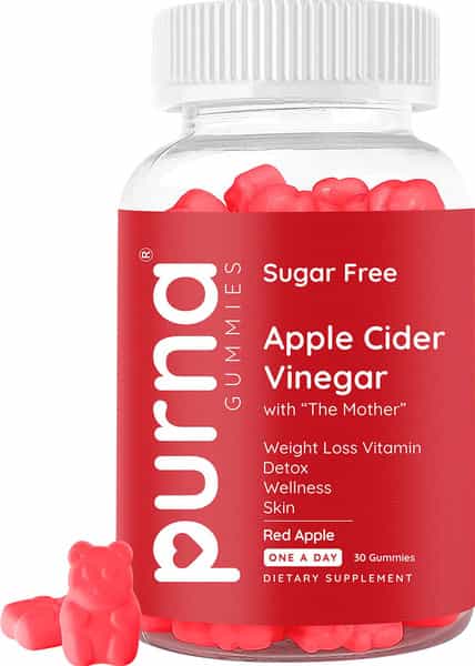 Purna Gummies Sugar Free Apple Cider Vinegar Weight Loss Gummies - 30