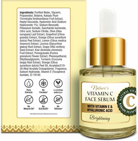 Oriental Botanics Nature's Vitamin C Brightening Face Serum With Vitamin E And Hyaluronic Acid-20 Ml