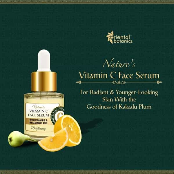Oriental Botanics Nature's Vitamin C Brightening Face Serum With Vitamin E And Hyaluronic Acid-20 Ml