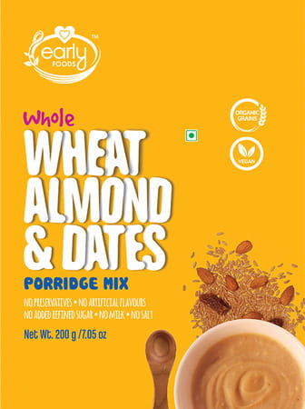 Early Foods Whole Wheat Almond & Date Porridge Mix 200g
