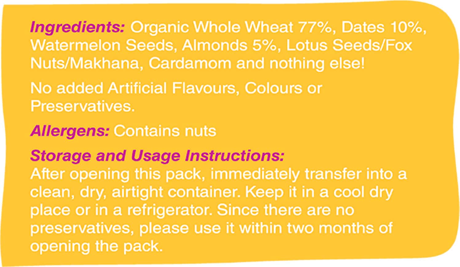 Buy EARLY FOODS WHOLE WHEAT ALMOND & DATE PORRIDGE MIX 200G Online