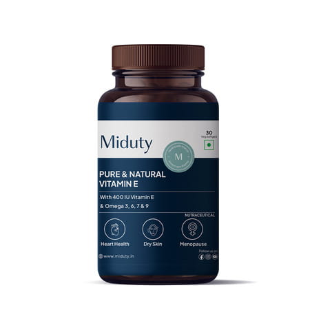 Miduty Palak Notes Ayurvedic Vitamin E Supllement Boosts Immunity & Heart Health -30 Softgel