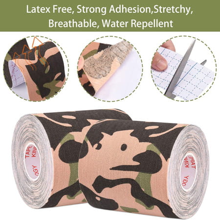 Healthtrek Printed Kinesiology Tape For Back Pain (Pack Of 1 | Brown | 5 M X 5 Cm)