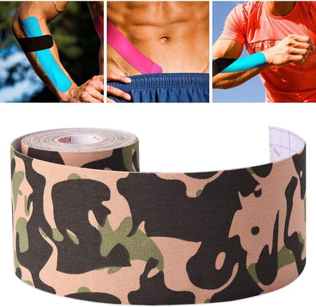 Healthtrek Printed Kinesiology Tape For Back Pain (Pack Of 1 | Brown | 5 M X 5 Cm)