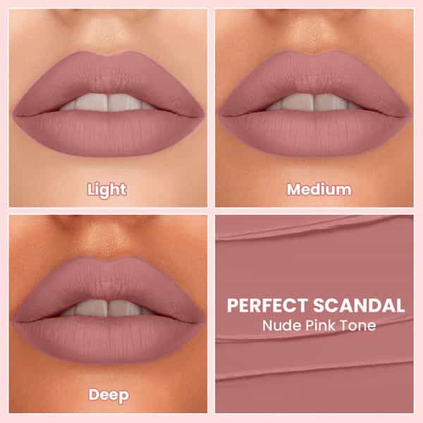 Tnw The Natural Wash Comfy Matte Liquid Lipstick 03 Perfect Scandal | Hydrating Matte 3 Ml