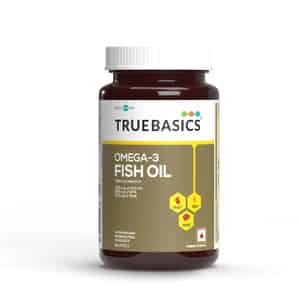Truebasics Omega 3 Fish Oil | Triple Strength With 1150mg Omega, 525mg Epa & 375mg Dha - 90 Capsules