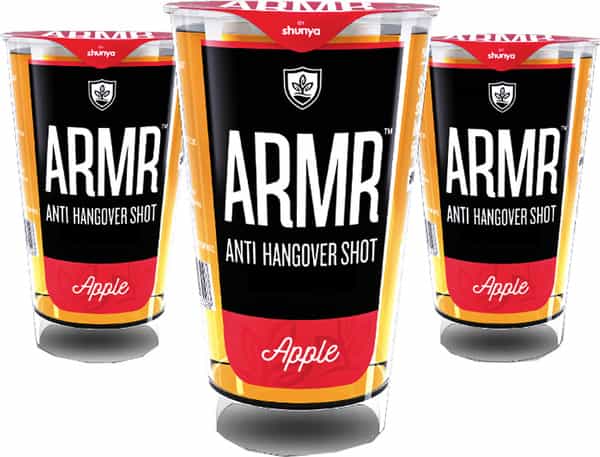 Armr Anti Hangover Shot Apple | Ayurveda Shot | Prevent Hangovers Pack Of 3 (60Ml X 3)