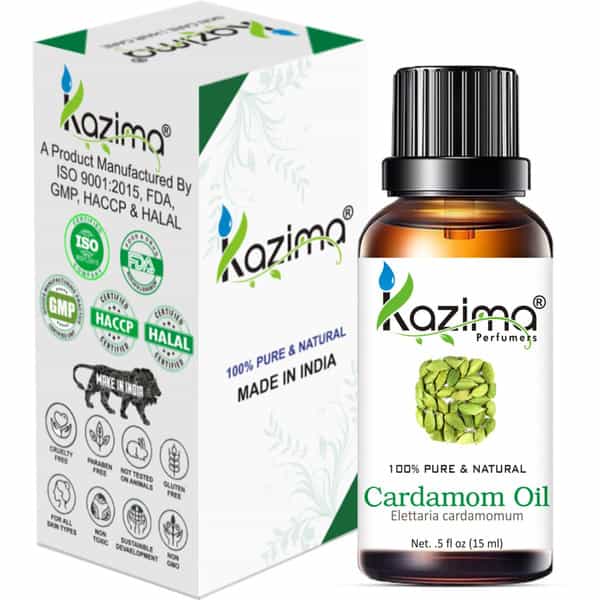 Kazima Cardamom Essential Oil (15Ml) Pure Natural For Skin Care & Hair Treatment (15 Ml)