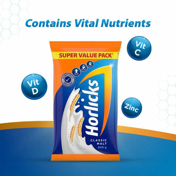 Horlicks Nutrition Drink Pouch 500 G