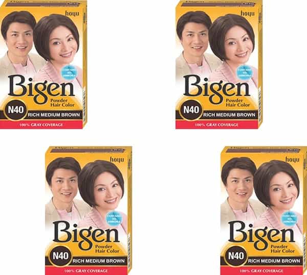 Bigen Powder Hair Color Medium Brown N40 (6G Pack Of 4)