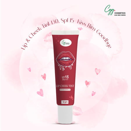 Cgg Cosmetics Lip & Cheek Tint 130, Spf 15,Bold School, 7g |Matte Finish|Vitamin E & Rosehip Oil