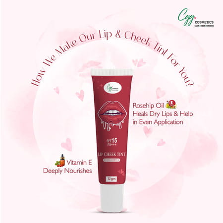 Cgg Cosmetics Lip & Cheek Tint 130, Spf 15,Bold School, 7g |Matte Finish|Vitamin E & Rosehip Oil
