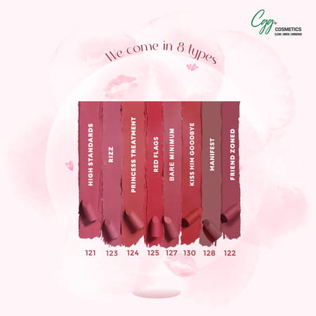 Cgg Cosmetics Lip & Cheek Tint 130, Spf 15,Bold School, 7g |Matte Finish|Vitamin E & Rosehip Oil
