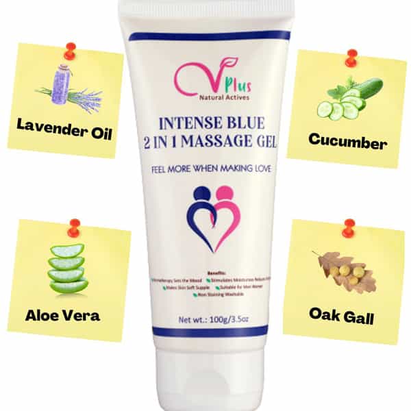 Vigini Vaginal Intimate Whitening Lubricant Vagina Hygiene | Cool Blue Sensual Massage Gel 200Ml