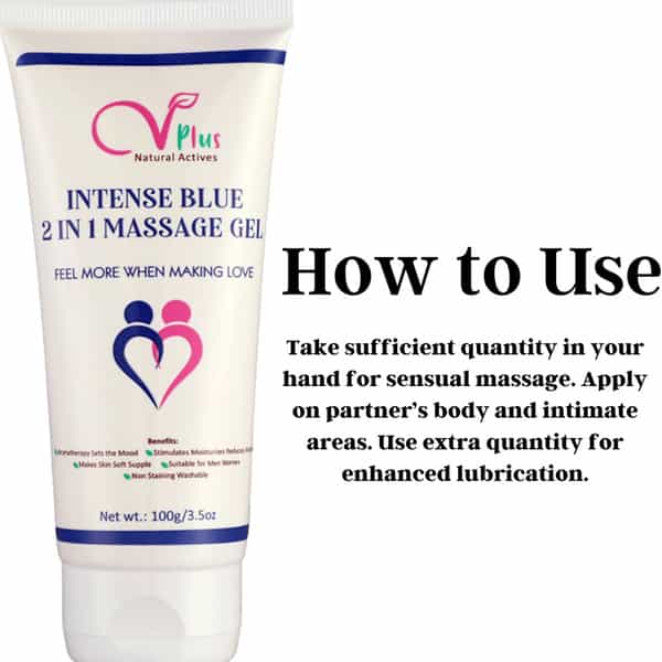 Vigini Vaginal Intimate Whitening Lubricant Vagina Hygiene | Cool Blue Sensual Massage Gel 200Ml