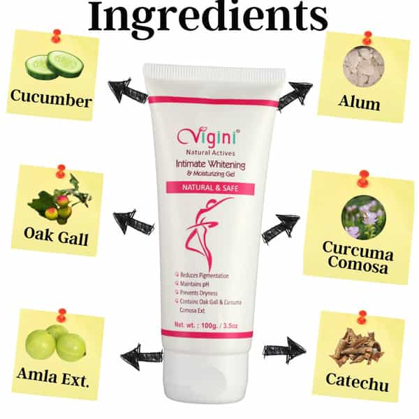 Vigini Vaginal Intimate Whitening Lubricant Vagina Hygiene | Cool Blue Sensual Massage Gel 200Ml