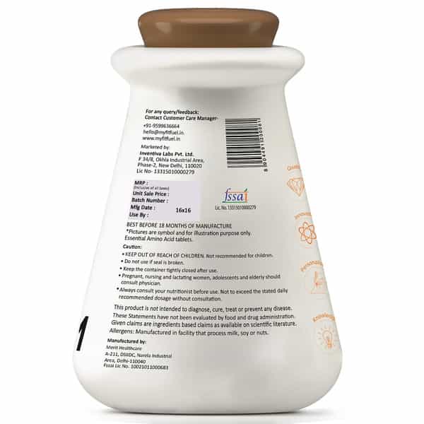 Myfitfuel Essential Amino Acids (3000 Mg) (180 Tablets) | All Essential Amino Acids