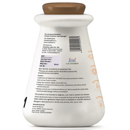 Myfitfuel Essential Amino Acids (3000 Mg) (180 Tablets) | All Essential Amino Acids