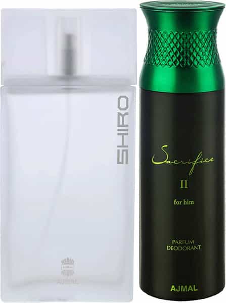 Ajmal Shiro Eau De Parfum 90Ml Perfume For Men And Sacrifice Ii For Him Deodorant 200Ml For Men