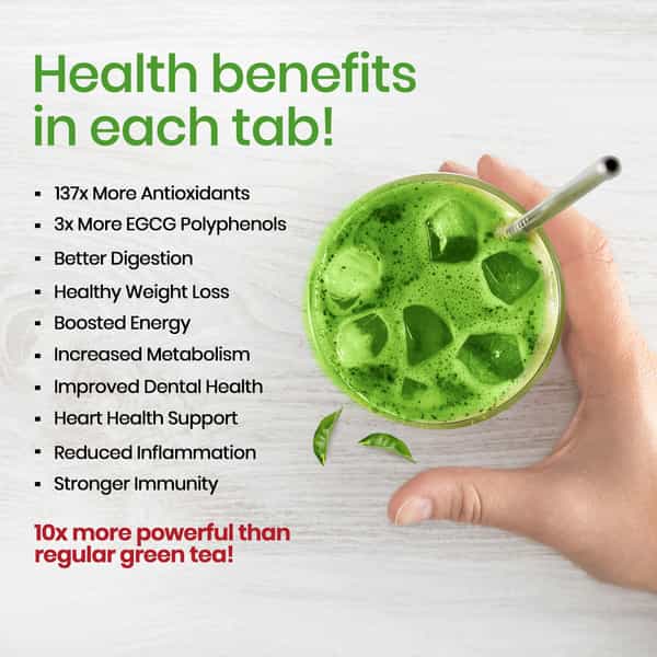 Wellbeing Nutrition Matcha Green Tea With Antioxidants Detox And Energy 20 Tabs (Pack Of 2)