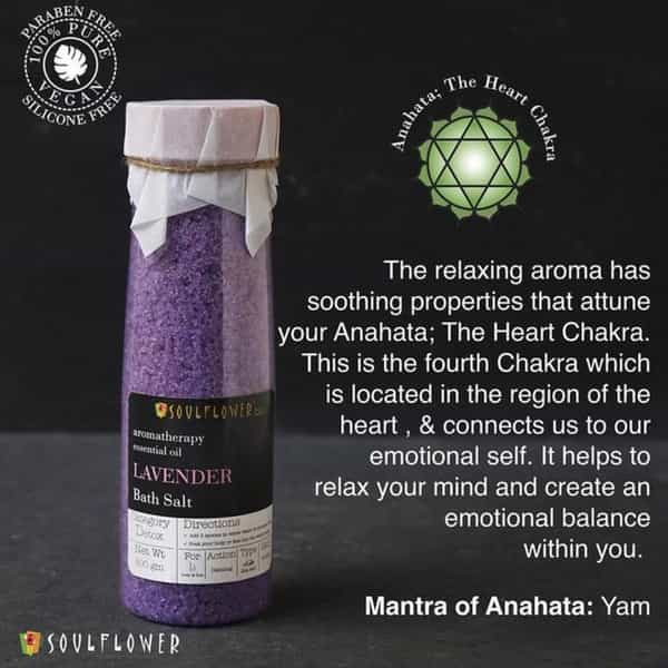 Soulflower Lavender Aroma Bath Salt 500Gm