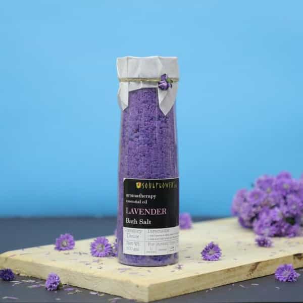 Soulflower Lavender Aroma Bath Salt 500Gm