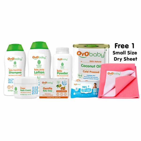 Oyo Baby Baby Gift Set Of Combos And Small Size Dry Sheet (Pack Of 7)