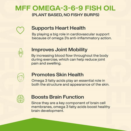 Myfitfuel Omega 3 6 9 (Flax Seed Oil) | Cold Pressed | 1000mg | 60 Softgels