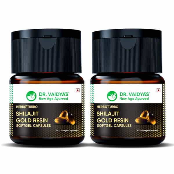 Dr. Vaidya's Herbo24turbo Shilajit Resin Softgel Capsules Pack Of 2