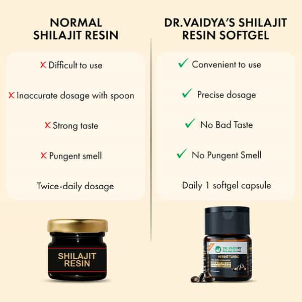 Dr. Vaidya's Herbo24turbo Shilajit Resin Softgel Capsules Pack Of 2
