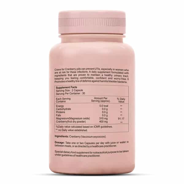 Sheneed Crave For Cranberry Supplements (400Mg) - Supports Uti & Digestive Health- 60 Capsules