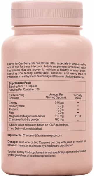 Sheneed Crave For Cranberry Supplements (400Mg) - Supports Uti & Digestive Health- 60 Capsules