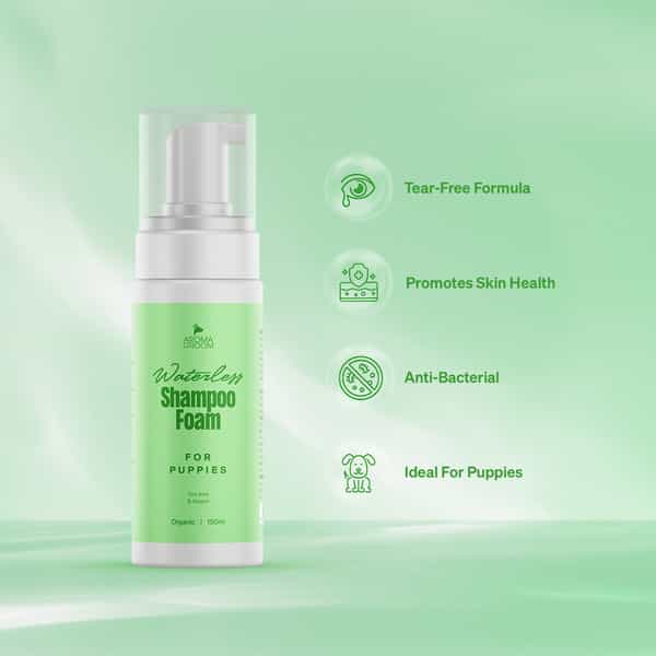 Aroma Groom Foaming Waterless Pet Shampoo - Puppies 150 Ml