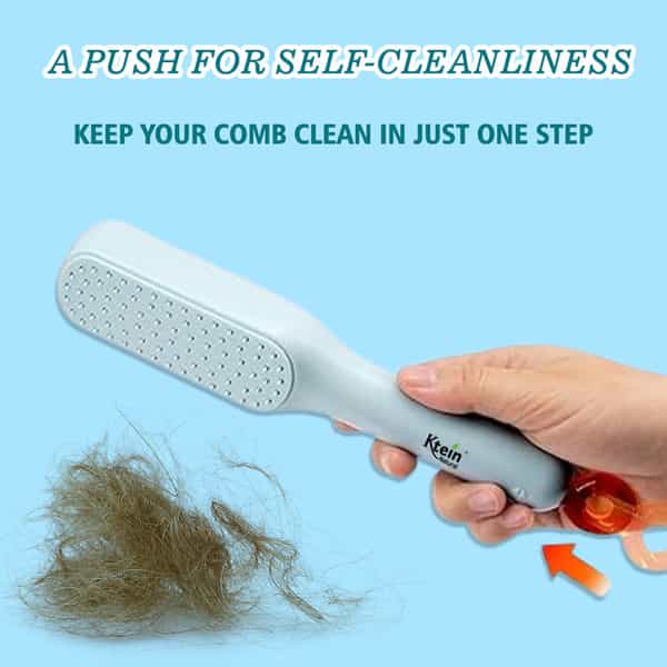 Ktein Self-Cleaning Anti-Static Hair Brush With Retractable Rotary Lift Comb - (1 Unit)
