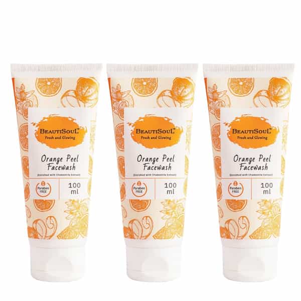 Beautisoul Orange Peel Face Wash With Pure Orange Peel | Chamomile And Aloe Vera (3 X 100Ml)