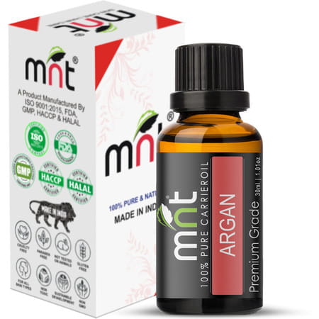 Mnt Moroccan Argan Cold Pressed Carrier Oil 100% Pure Natural & Therapeutic Grade (30 Ml)